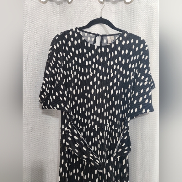 ASOS Polka Dot Plisse Culotte Jumpsuit - Picture 5 of 8